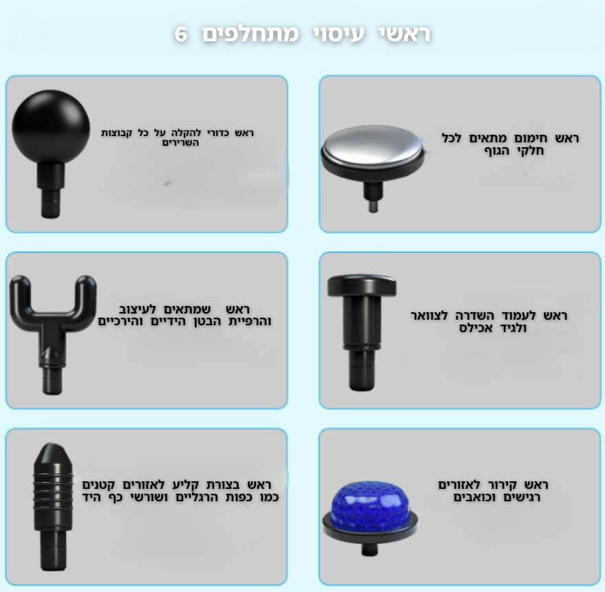 אקדח עיסוי מקצועי עם חימום וקירור