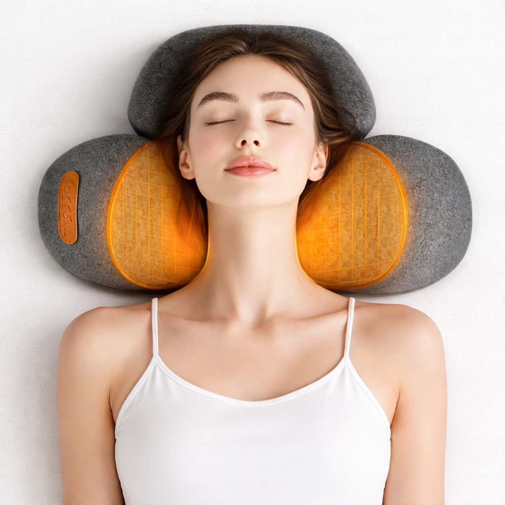 NECK PRO™ 3-in-1 – כרית עיסוי חכמה עם חימום ומתיחת צוואר לשחרור עמוק